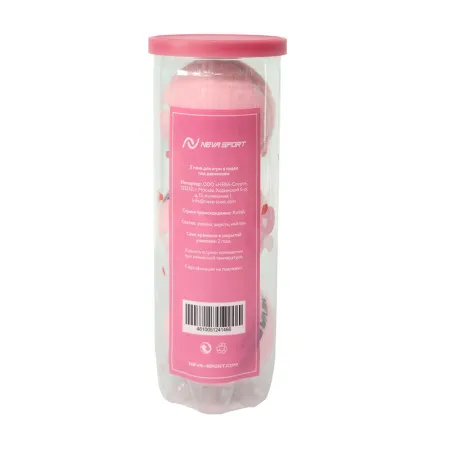 Мяч для падела NS Sakura, UAA2, уп.3 шт, сукно, нат.резина, розовый за 824.50 ₽ купить в Владивостоке