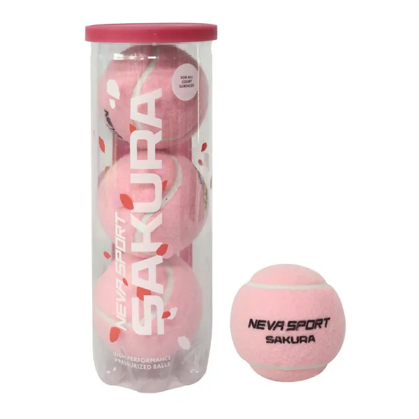 Мяч для падела NS Sakura, UAA2, уп.3 шт, сукно, нат.резина, розовый за 824.50 ₽ в Владивостоке